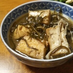 厚揚げと切り昆布の煮物